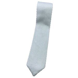 NEW ALAIN DUPETIT Men's 100% Microfiber Knit Necktie LUXURY Solid White W:2.7"